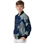 custom dallas cowboys spider mark blue grey crocs bomber jacket best selling