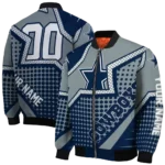 custom dallas cowboys star burst blue bomber jacket best selling