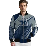 custom dallas cowboys star burst blue bomber jacket best selling