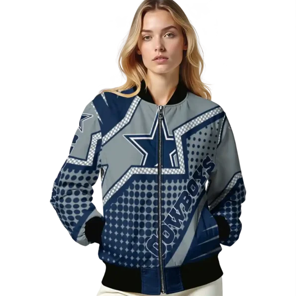 custom dallas cowboys star burst blue bomber jacket latest model