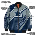 custom dallas cowboys star burst blue bomber jacket best selling