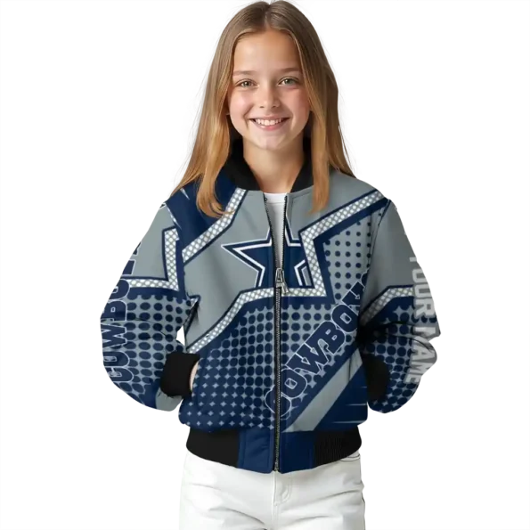 custom dallas cowboys star burst blue bomber jacket top rated