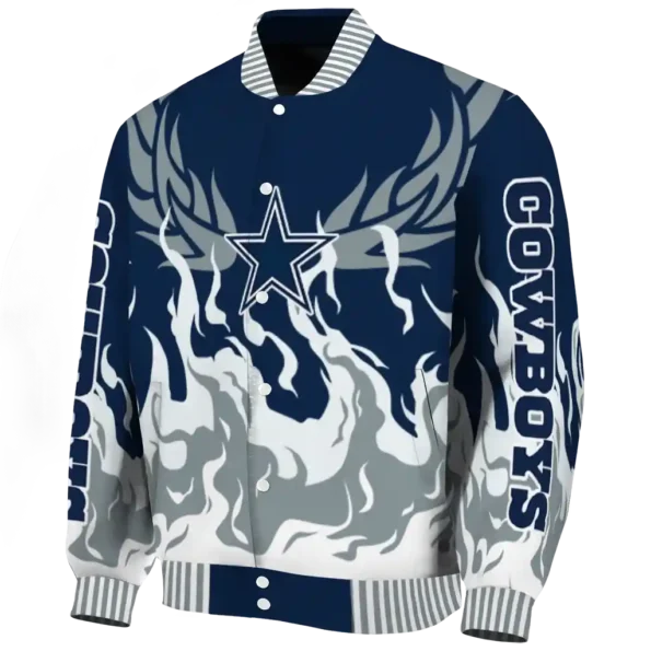 custom dallas cowboys winged blaze blue white varsity jacket best selling.webp