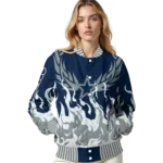 custom dallas cowboys winged blaze blue white varsity jacket best selling.webp