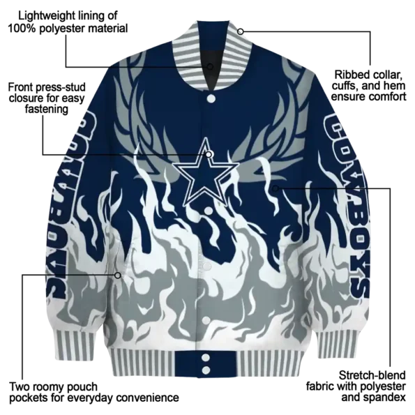 custom dallas cowboys winged blaze blue white varsity jacket new arrival.webp