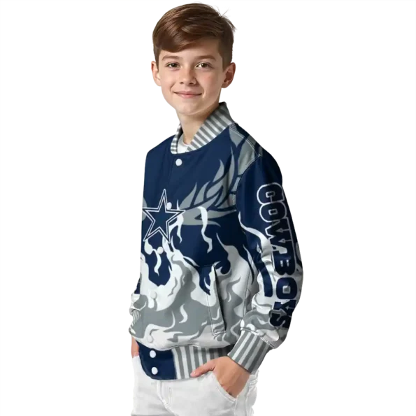 custom dallas cowboys winged blaze blue white varsity jacket trendy.webp