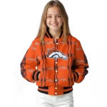 custom denver broncos bolt stripe orange varsity jacket best selling.webp