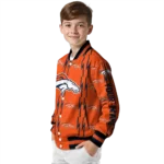 custom denver broncos bolt stripe orange varsity jacket best selling.webp