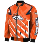 custom denver broncos chevron angles orange bomber jacket best selling