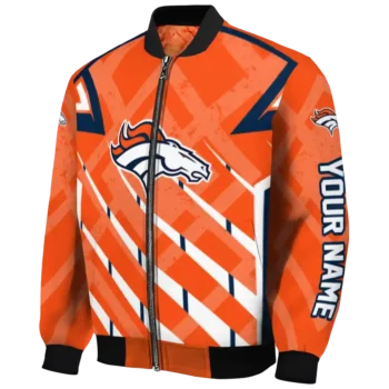 custom denver broncos chevron angles orange bomber jacket best selling