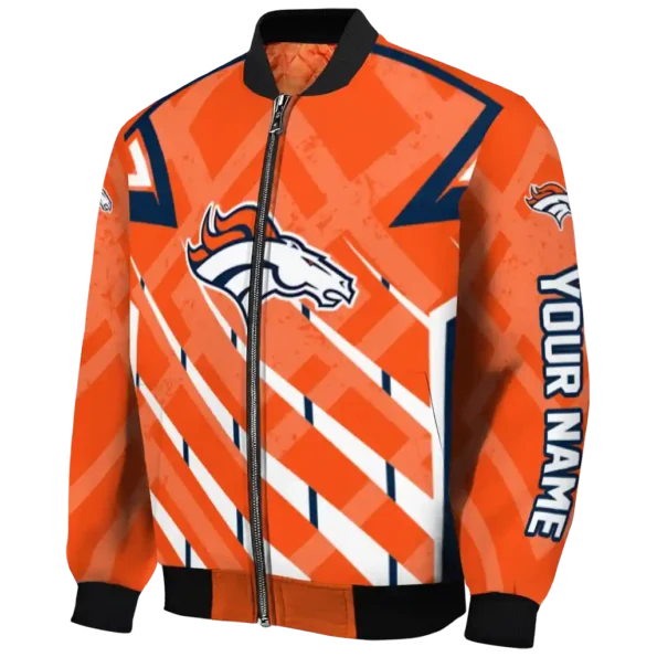 custom denver broncos chevron angles orange bomber jacket best selling