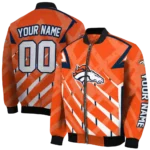 custom denver broncos chevron angles orange bomber jacket best selling