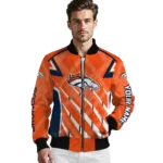 custom denver broncos chevron angles orange bomber jacket best selling