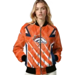 custom denver broncos chevron angles orange bomber jacket best selling
