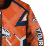custom denver broncos chevron angles orange bomber jacket best selling