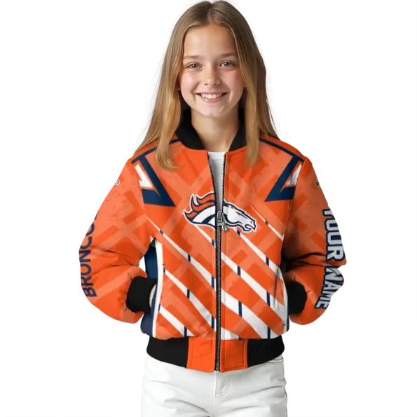 custom denver broncos chevron angles orange bomber jacket top rated