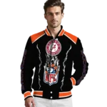 custom denver broncos claw blood orange black varsity jacket best selling.webp