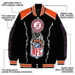 custom denver broncos claw blood orange black varsity jacket best selling.webp