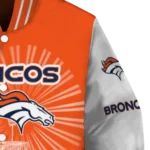 custom denver broncos ferris arena orange white varsity jacket best selling.webp