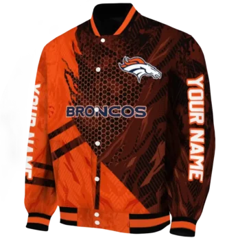 custom denver broncos hexagon mesh orange black varsity jacket best selling.webp