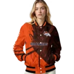 custom denver broncos hexagon mesh orange black varsity jacket best selling.webp