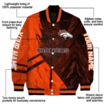 custom denver broncos hexagon mesh orange black varsity jacket best selling.webp
