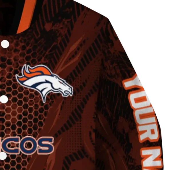 custom denver broncos hexagon mesh orange black varsity jacket premium grade.webp