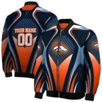 custom denver broncos mesh chest red crocs black bomber jacket best selling