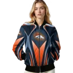 custom denver broncos mesh chest red crocs black bomber jacket best selling