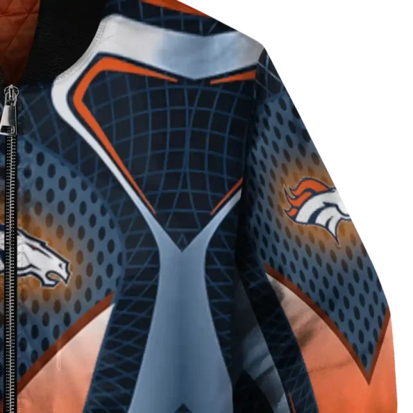 custom denver broncos mesh chest red crocs black bomber jacket premium grade
