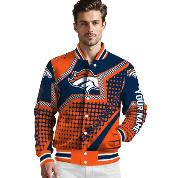 custom denver broncos star burst orange varsity jacket high quality.webp