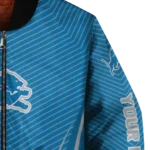 custom detroit lions chevron arrow blue bomber jacket best selling