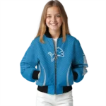 custom detroit lions chevron arrow blue bomber jacket best selling