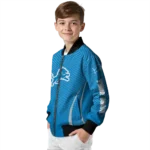 custom detroit lions chevron arrow blue bomber jacket best selling