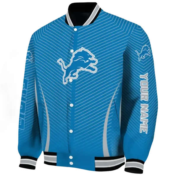 custom detroit lions chevron arrow blue varsity jacket best selling.webp