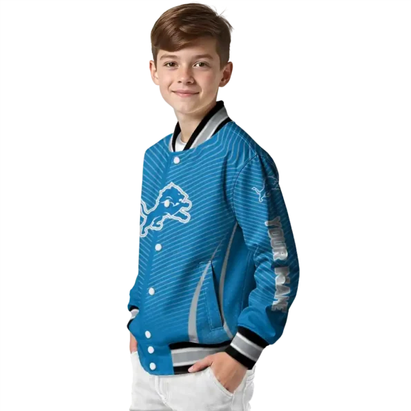 custom detroit lions chevron arrow blue varsity jacket trendy.webp