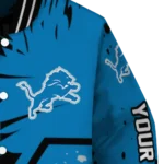 custom detroit lions hexagon cluster blue black varsity jacket best selling.webp
