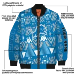 custom detroit lions pyramid shapes blue bomber jacket best selling
