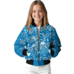 custom detroit lions pyramid shapes blue bomber jacket best selling