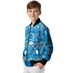 custom detroit lions pyramid shapes blue bomber jacket best selling