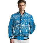 custom detroit lions pyramid shapes blue varsity jacket best selling.webp