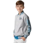 custom detroit lions speckled arms blue gray varsity jacket best selling.webp