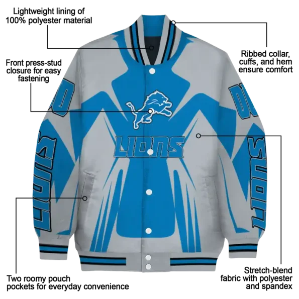 custom detroit lions spider mark blue grey crocs varsity jacket new arrival.webp