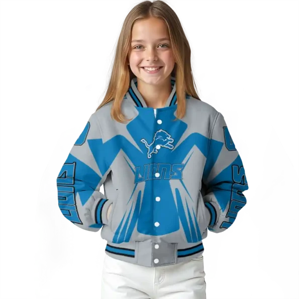 custom detroit lions spider mark blue grey crocs varsity jacket top rated.webp
