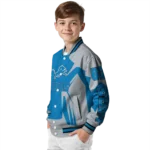 custom detroit lions spider mark blue grey crocs varsity jacket best selling.webp