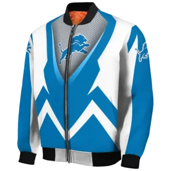 custom detroit lions v stripes blue white bomber jacket best selling
