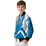 custom detroit lions v stripes blue white bomber jacket best selling