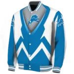 custom detroit lions v stripes blue white varsity jacket best selling.webp