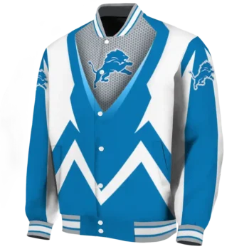 custom detroit lions v stripes blue white varsity jacket best selling.webp