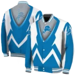 custom detroit lions v stripes blue white varsity jacket best selling.webp